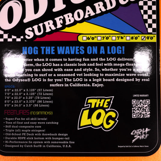 Catch Surf Odysea Log 9'0 × 24 × 3 ½ Surfboard - Pilsner 4