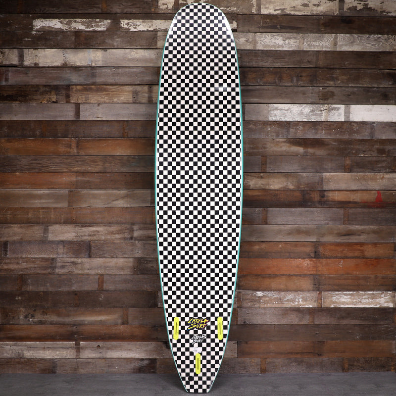 Load image into Gallery viewer, Catch Surf Odysea Log 9'0 × 24 × 3 ½ Surfboard - Turquoise/Checkers 2
