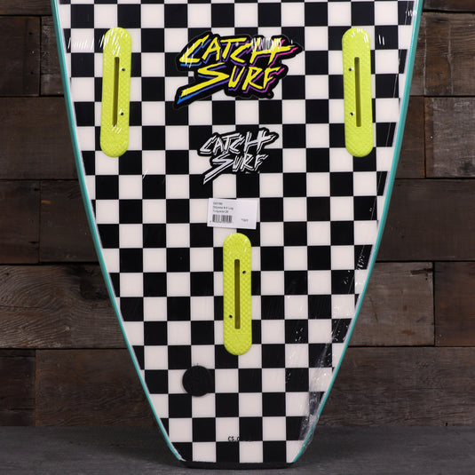Catch Surf Odysea Log 9'0 × 24 × 3 ½ Surfboard - Turquoise/Checkers 3