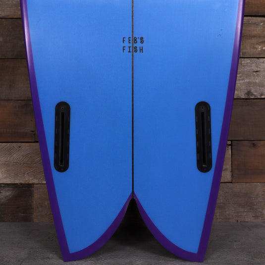 Channel Islands Feb's Fish 5'5 × 20 ⅛ × 2 5/16 Surfboard - Blue/Purple 3