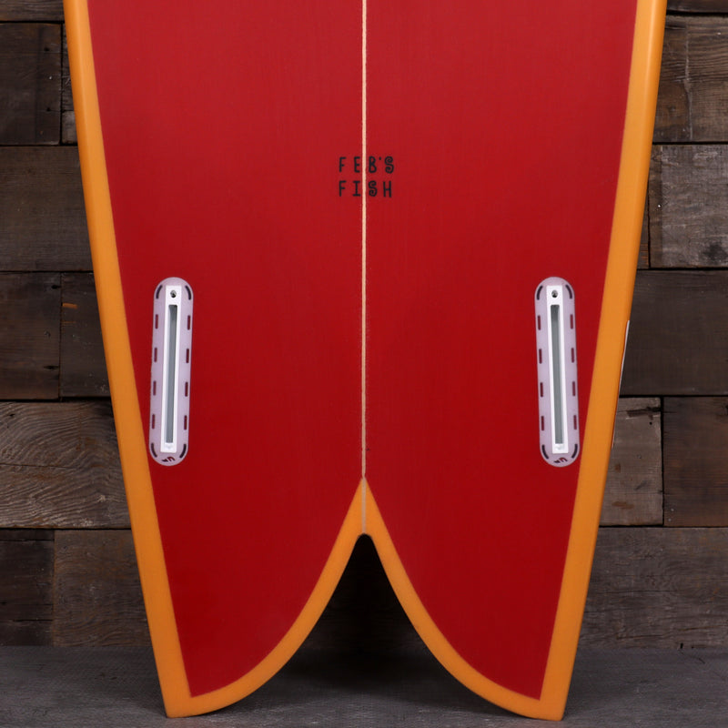 Load image into Gallery viewer, Channel Islands Feb's Fish 5'9 × 20 ⅞ × 2 ½ Surfboard - Red/Yellow 3
