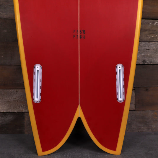 Channel Islands Feb's Fish 6'0 × 21 ¼ × 2 11/16 Surfboard - Red/Yellow • BLEMISH 3