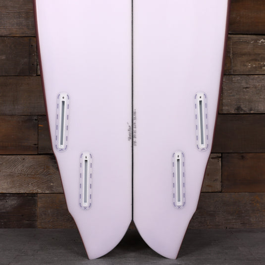 Cleanline Quad Fish 5'8 × 20 ¼ × 2 9/16 Surfboard - Faded Burgundy 3