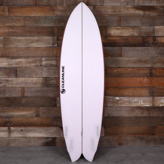 Cleanline Quad Fish 6'0 × 20 ⅝ × 2 11/16 Surfboard - Faded Burgundy 2