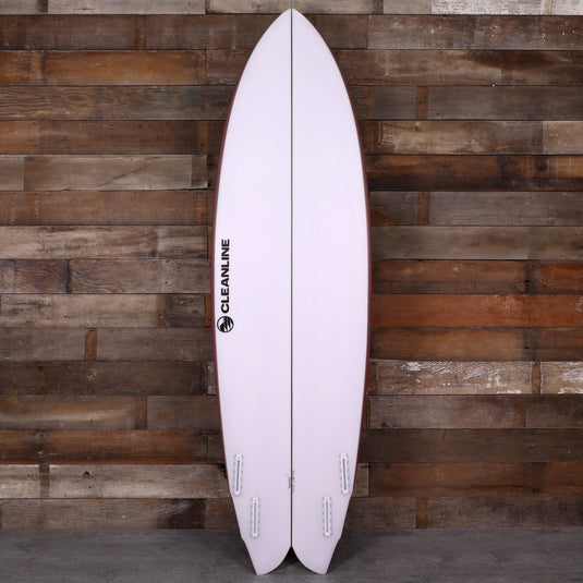 Cleanline Quad Fish 6'4 × 21 × 2 ⅞ Surfboard - Faded Burgundy 2