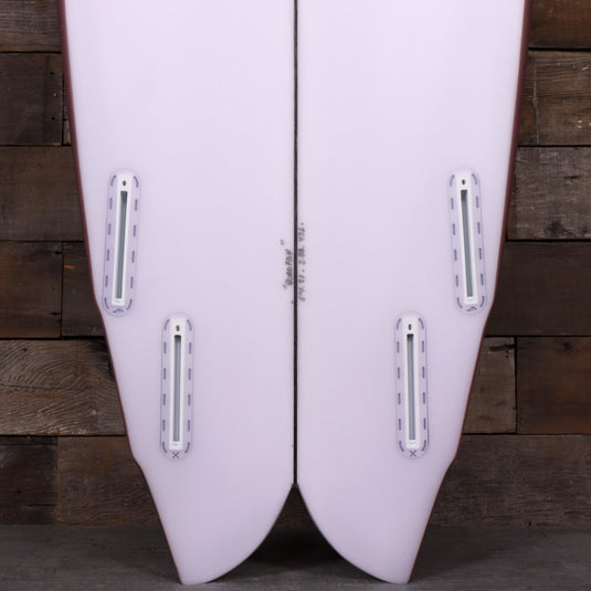 Cleanline Quad Fish 6'4 × 21 × 2 ⅞ Surfboard - Faded Burgundy 3
