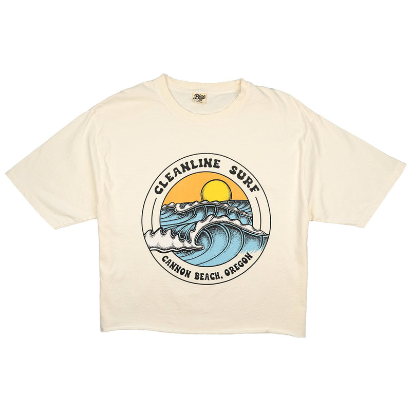 Load image into Gallery viewer, Cleanline Women's Summer Swell Crop T-Shirt 1
