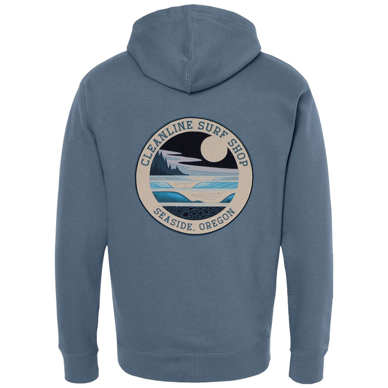 Load image into Gallery viewer, Cleanline Blue Moon Zip-Up Hoodie 3
