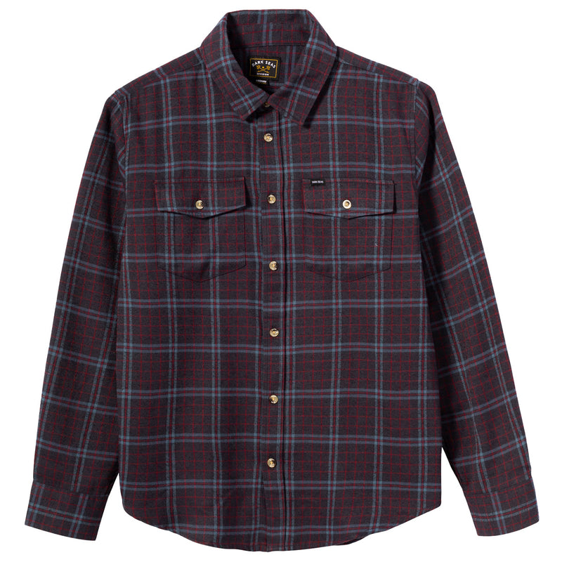 Load image into Gallery viewer, Dark Seas Carlton Long Sleeve Button-Up Flannel Shirt 1
