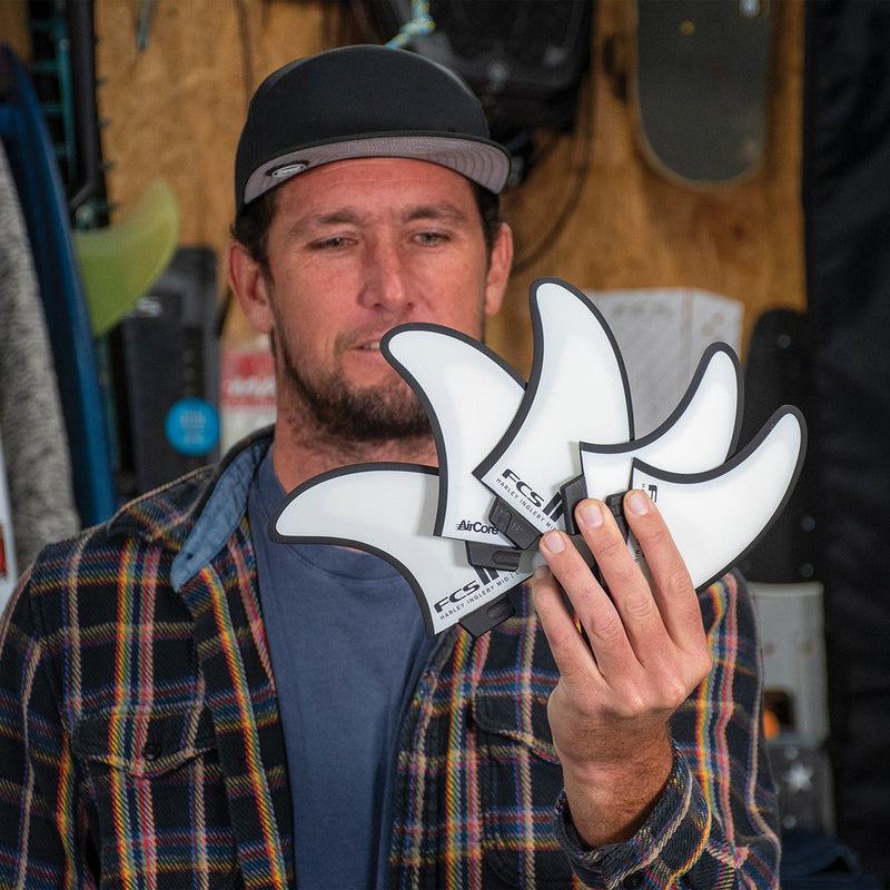 Load image into Gallery viewer, FCS II Harley Ingleby Mid PC + Aircore Tri-Quad Fin Set 3
