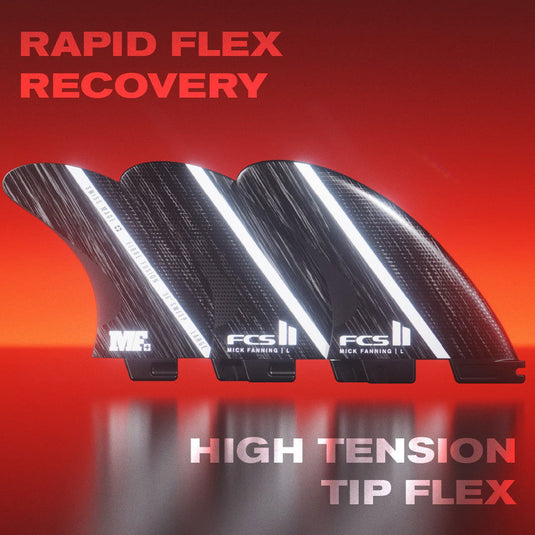 FCS II Mick Fanning Glass Fibre Fusion Tri-Fin Set 7