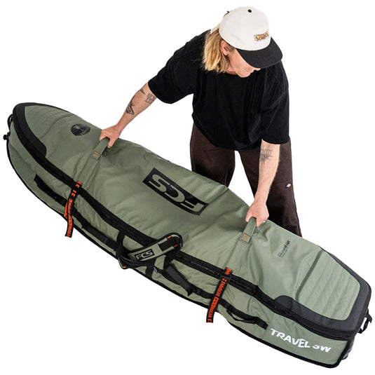 FCS Travel 3W Wheelie Cover 2-3 Shortboard/Fish Travel Surfboard Bag 17