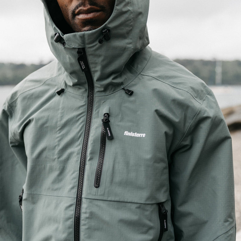 Load image into Gallery viewer, Finisterre Stormbird Waterproof Hooded Zip-Up Jacket 22
