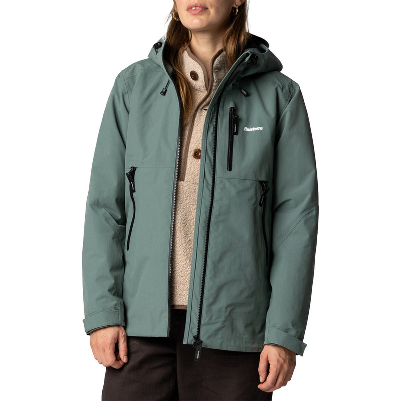 Load image into Gallery viewer, Finisterre Women's Stormbird Waterproof Hooded Zip-Up Jacket 3
