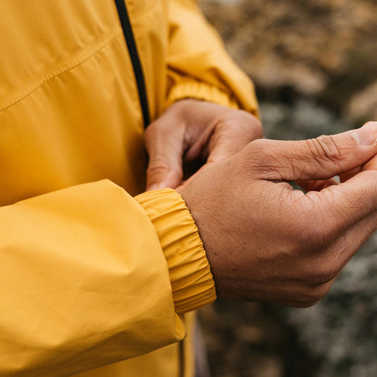 Finisterre Rainbird Waterproof Hooded Zip Jacket - Sun Glow 6