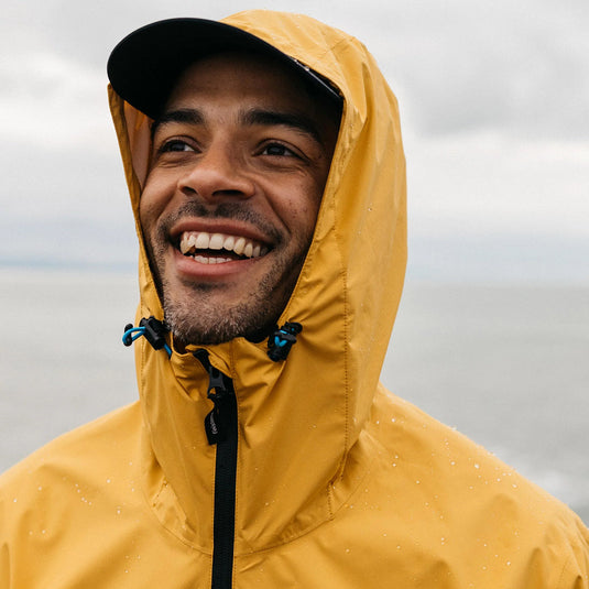 Finisterre Rainbird Waterproof Hooded Zip Jacket - Sun Glow 5