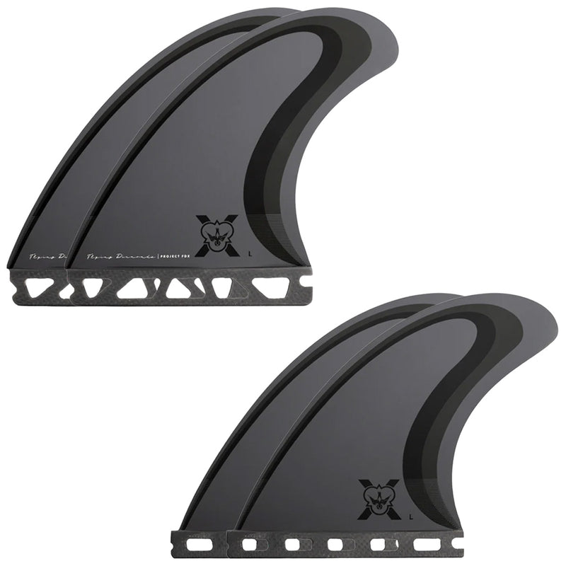 Load image into Gallery viewer, Flying Diamonds FDX-1 Single Tab Tri-Quad Fin Set 6
