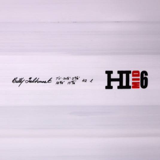 Harley Ingleby Mid 6 Thunderbolt Red 7'0 × 20 ½ × 2 ⅝ Surfboard - Candy/White 4