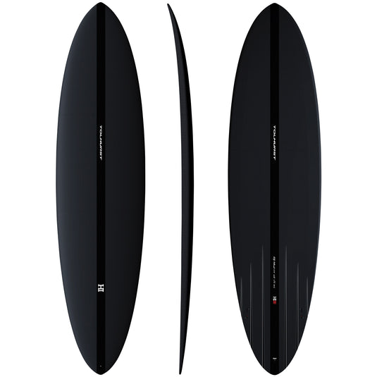 Harley Ingleby Mid 6 Mini Twin Thunderbolt Black Surfboard 4