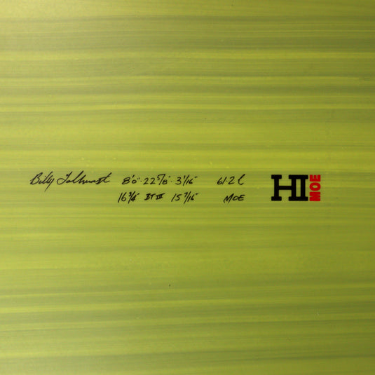 Harley Ingleby Moe Thunderbolt Red 8'0 × 22 ⅝ × 3 1/16 Surfboard - Sage Green 4
