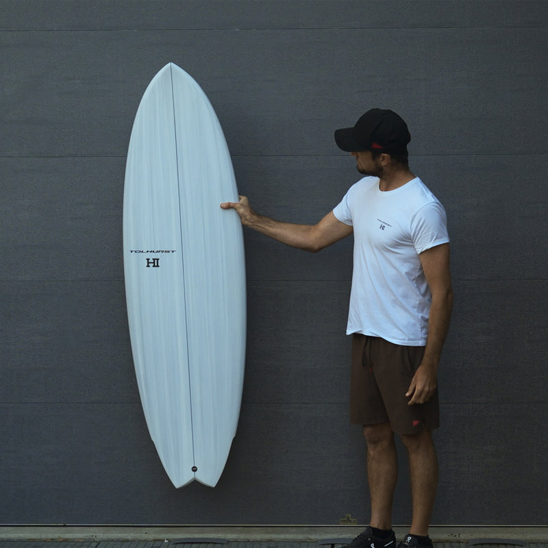 Load image into Gallery viewer, Harley Ingleby Series HIBT 3+3 Thunderbolt Red 7'2 × 21 ½ × 3 Surfboard - White/Blue 9
