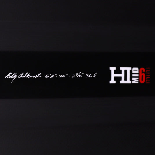 Harley Ingleby Mid 6 Mini Thunderbolt Black 6'4 × 20 × 2 ⅝ Surfboard - Full Carbon 4
