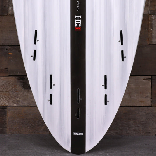 Harley Ingleby Series Mid 6 Mini Thunderbolt Black 6'8 × 20 ¼ × 2 11/16 Surfboard - Gray/Carbon 3