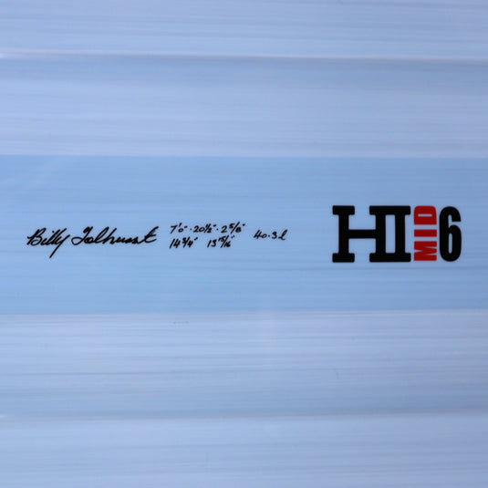 Harley Ingleby Mid 6 Thunderbolt Red 7'0 × 20 ½ × 2 ⅝ Surfboard - Light Blue 4