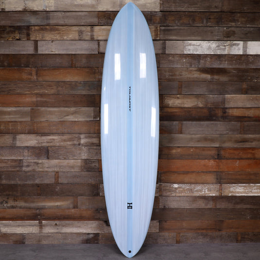 Harley Ingleby Mid 6 Thunderbolt Red 7'6 × 21 × 2 ¾ Surfboard - Light Blue 1
