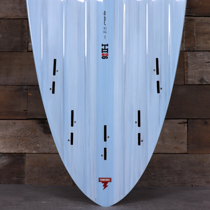 Load image into Gallery viewer, Harley Ingleby Mid 6 Thunderbolt Red 7'6 × 21 × 2 ¾ Surfboard - Light Blue 3
