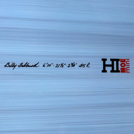 Harley Ingleby Moe Mini Thunderbolt Red 6'10 × 21 ½ × 2 ¾ Surfboard - Light Blue 4