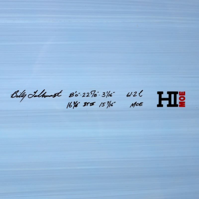 Load image into Gallery viewer, Harley Ingleby Moe Thunderbolt Red 8'0 × 22 ⅝ × 3 1/16 Surfboard - Light Blue 4
