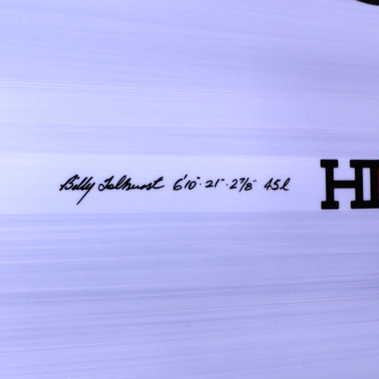 Harley Ingleby Series HIBT 3+3 Thunderbolt Red 6'10 × 21 × 2 ⅞ Surfboard - White/Blue 4