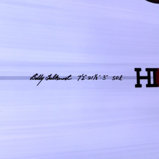 Harley Ingleby Series HIBT 3+3 Thunderbolt Red 7'2 × 21 ½ × 3 Surfboard - White/Blue 4