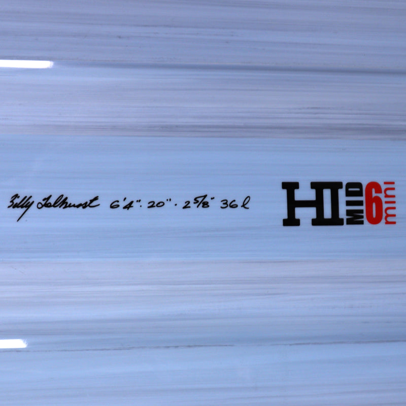 Load image into Gallery viewer, Harley Ingleby Mid 6 Mini Thunderbolt Red 6'4 × 20 × 2 ⅝ Surfboard - Light Blue 4
