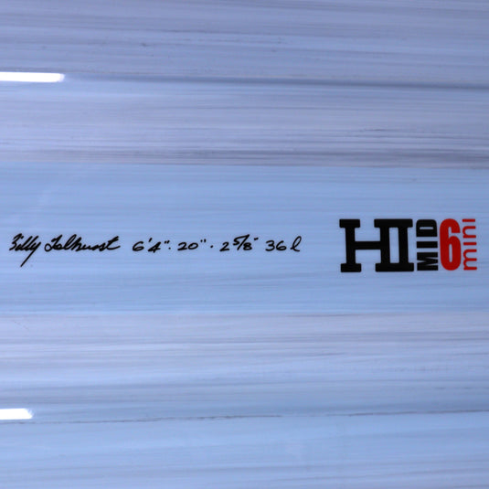 Harley Ingleby Mid 6 Mini Thunderbolt Red 6'4 × 20 × 2 ⅝ Surfboard - Light Blue 4