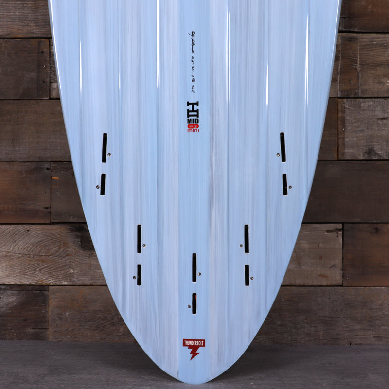 Load image into Gallery viewer, Harley Ingleby Mid 6 Mini Thunderbolt Red 6'4 × 20 × 2 ⅝ Surfboard - Light Blue 3
