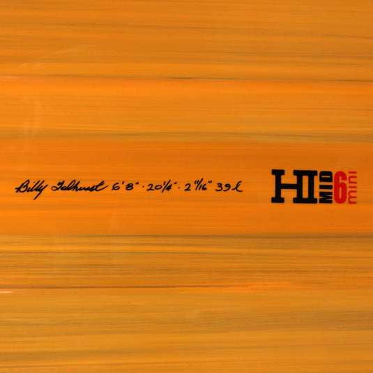 Harley Ingleby Mid 6 Mini Thunderbolt Red 6'8 × 20 ¼ × 2 11/16 Surfboard - Orange 4