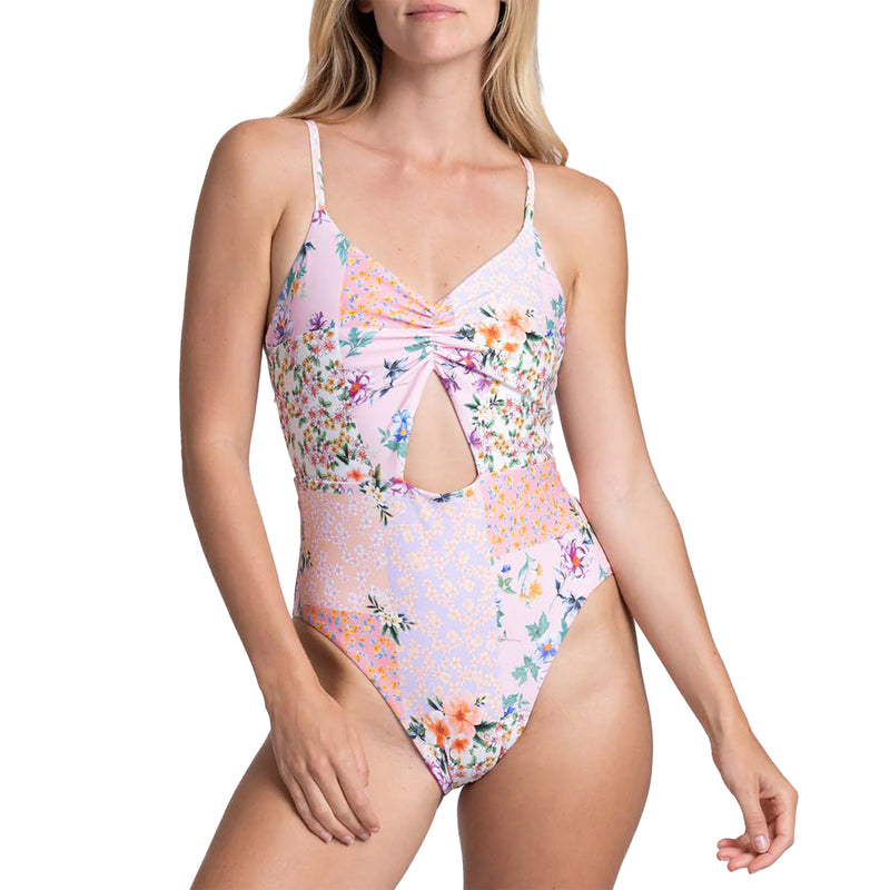 Load image into Gallery viewer, JOLYN Women's Ariana Fixed-Back Surf Onesie Swimsuit 1
