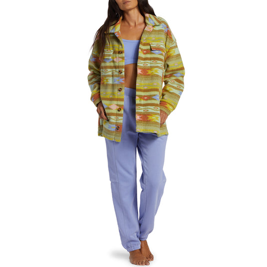 Billabong Women's Happy Camper Shacket Sweater Jacket 4