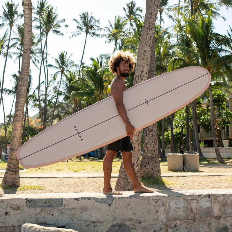 Load image into Gallery viewer, Kai Sallas Tsunami Thunderbolt Silver 9'8 × 23 ½ × 3 ⅛ Surfboard - Volan 7
