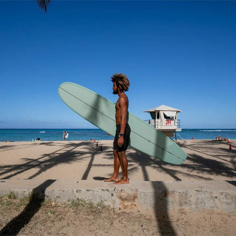 Load image into Gallery viewer, Kai Sallas Tsunami Thunderbolt Silver 9'8 × 23 ½ × 3 ⅛ Surfboard - Volan 8
