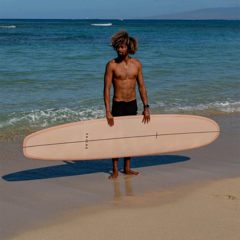 Load image into Gallery viewer, Kai Sallas Tsunami Thunderbolt Silver 9'8 × 23 ½ × 3 ⅛ Surfboard - Volan 10
