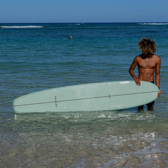 Kai Sallas Tsunami Thunderbolt Silver 9'8 × 23 ½ × 3 ⅛ Surfboard - Volan 11