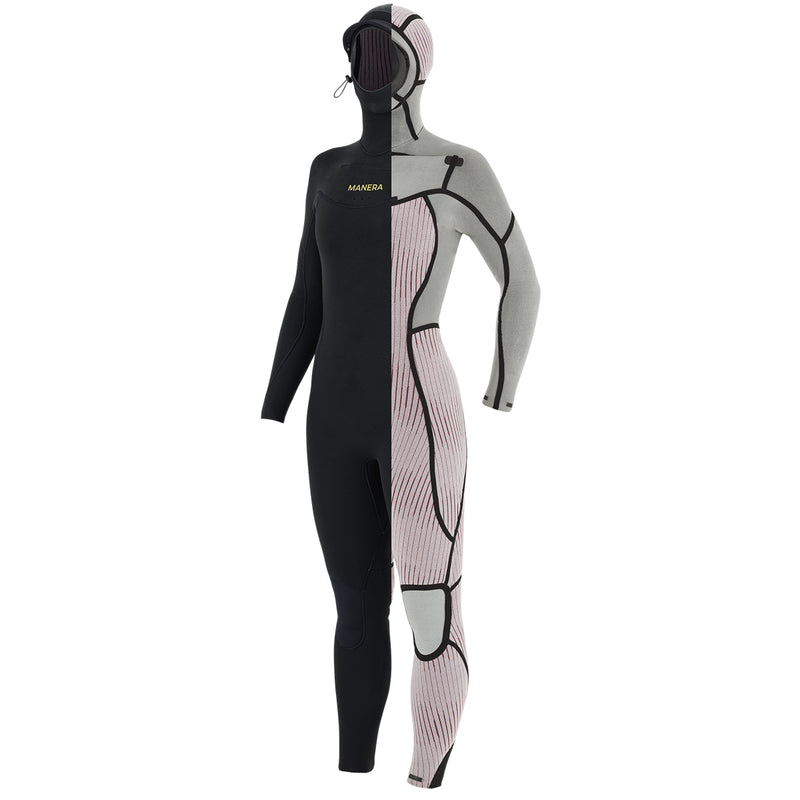 Load image into Gallery viewer, Manera Women's Magma Meteor 5/4/3 Hooded Chest-Zip Wetsuit 2
