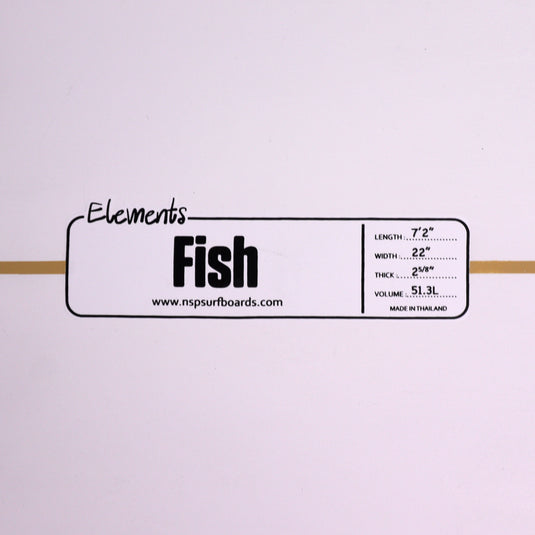 NSP Fish Elements 7'2 × 22 × 2 ⅝ Surfboard 4