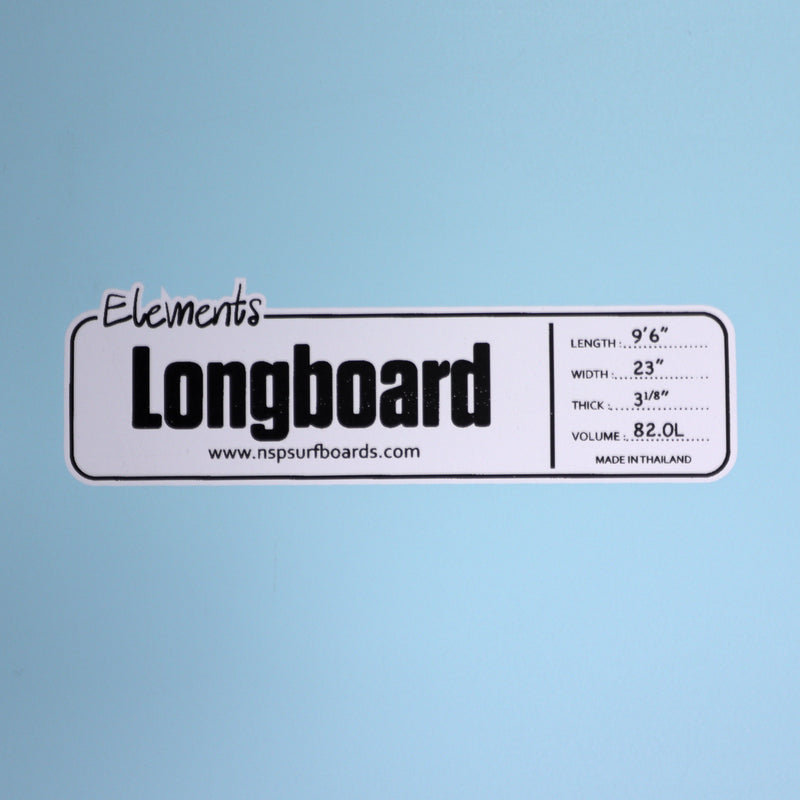 Load image into Gallery viewer, NSP Longboard Elements 9'6 × 23 × 3 ⅛ Surfboard - Sky Blue 4
