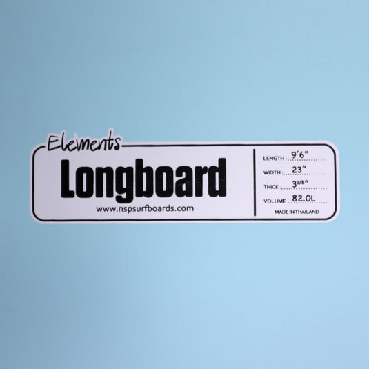 NSP Longboard Elements 9'6 × 23 × 3 ⅛ Surfboard - Sky Blue 4