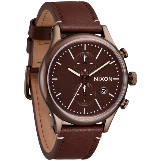 Nixon Station Chrono Leather Watch 4