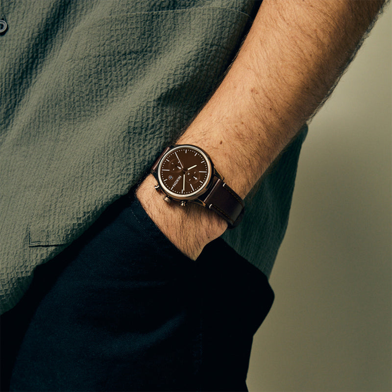 Load image into Gallery viewer, Nixon Station Chrono Leather Watch 8
